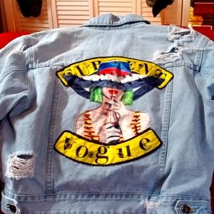 Cute Upcycled Denim Jacket